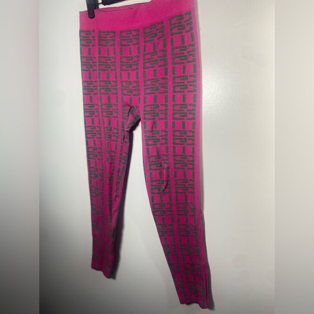 AQ Sport Chic Women's Pink and Gray Leggings Set - Picture 4 of 5